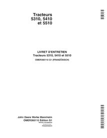 Manuel de l'opérateur pour tracteur John Deere 5310, 5410, 5510 pdf FR - John Deere manuels - JD-OMER360110-FR