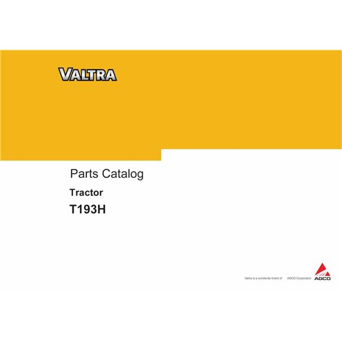 Catálogo de piezas pdf del tractor Valtra T193H - Valtra manuales - VALTRA-T193H-VFT193H-PC