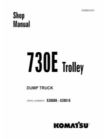 Manual da oficina do caminhão basculante Komatsu 730E Trolley - Komatsu manuais