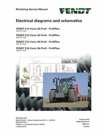 Manual de serviço de oficina em pdf do trator Fendt 512, 513, 514, 516 Vario S4 Profi, ProfiPlus - Fendt manuais - FENDT-7262...