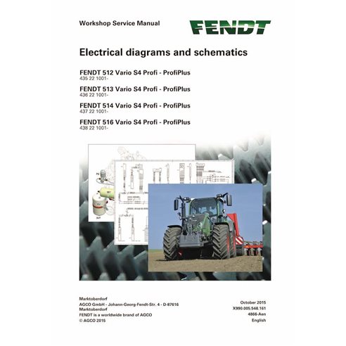 Fendt 512, 513, 514, 516 Vario S4 Profi, ProfiPlus tractor pdf manual de servicio de taller - Fendt manuales - FENDT-72621139...