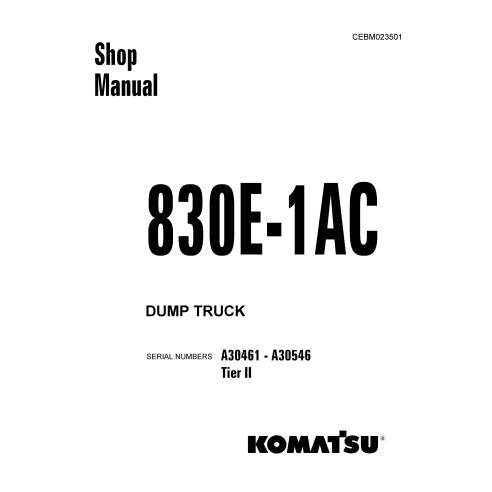 Manual de oficina do caminhão basculante Komatsu 830E-1AC - Komatsu manuais - KOMATSU-CEBM023501