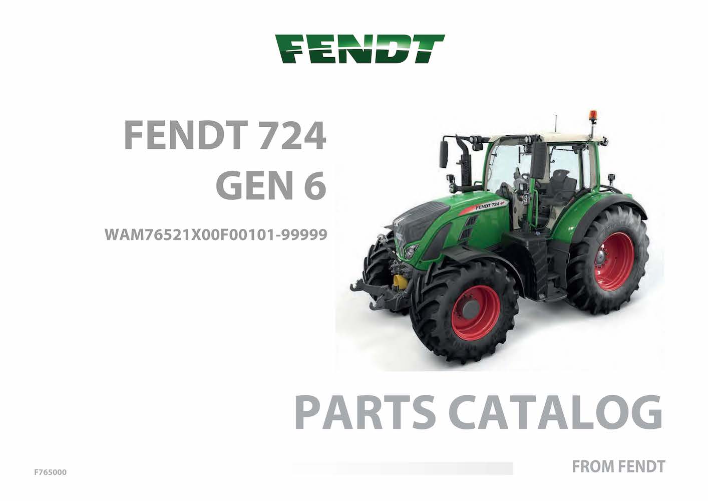 Catálogo de peças em pdf do trator Fendt 724 GEN 6