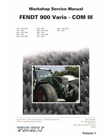 Manuel d'atelier pdf pour tracteur Fendt 922, 924, 927, 930, 933, 936 Vario COM III DE - Fendt manuels - FENDT-X990005057012-...