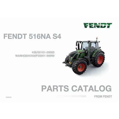 Catálogo de repuestos pdf para tractor Fendt 516 S4 - Fendt manuales - FENDT-516NA-S4-F438105-PC