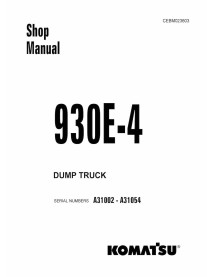 Komatsu 930E - Manuel d'atelier pour camions à benne basculante 4 - Komatsu manuels - KOMATSU-CEBM023603