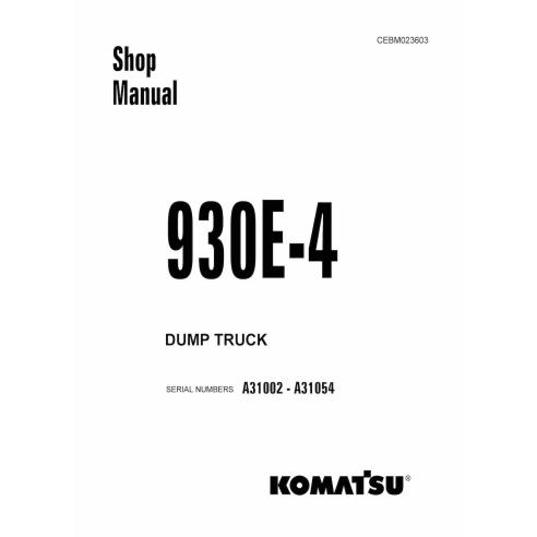 Manual de oficina de 4 caminhões basculantes Komatsu 930E - 4 - Komatsu manuais