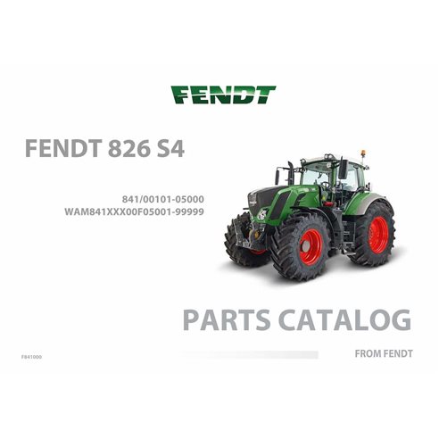 Fendt 826 S4 tractor pdf parts catalog  - Fendt manuals - FENDT-826-S4-F841000-PC