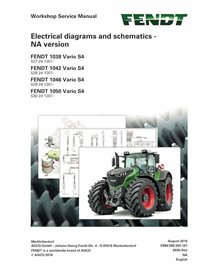 Manual de serviço de oficina em pdf do trator Fendt 1038, 1042, 1046, 1050 Vario S4 - Fendt manuais - FENDT-X990005555161-WSM-EN