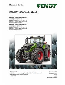 Fendt 1038, 1042, 1046, 1050 Vario Gen 2 tracteur pdf manuel d'entretien d'atelier PT - Fendt manuels - FENDT-X990005751291-W...