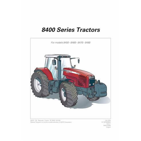 MF-3378486M2-OM Massey Ferguson 8450, 8460, 8470, 8480 Tier 2 DYNA-VT tractor pdf operator's manual