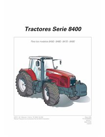 Massey Ferguson 8450, 8460, 8470, 8480 Tier 2 DYNA-VT manual del operador en pdf ES - Massey Ferguson manuales - MF-3378488M2...