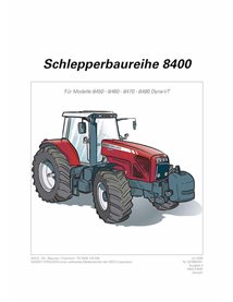 Manuel d'utilisation pdf du tracteur Massey Ferguson 8450, 8460, 8470, 8480 Tier 3DYNA-VT DE - Massey-Ferguson manuels - MF-3...