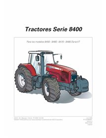 Manuel de l'opérateur pdf pour tracteur Massey Ferguson 8450, 8460, 8470, 8480 Tier 3DYNA-VT ES - Massey-Ferguson manuels - M...