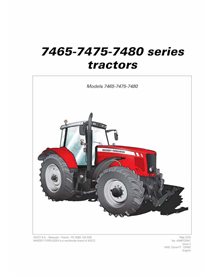 Manual do operador em pdf do trator Massey Ferguson 7465, 7475, 7480 Tier 3 Sisu Dyna-VT - Massey Ferguson manuais - MF-43467...