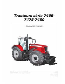 Manuel de l'opérateur pour tracteur Massey Ferguson 7465, 7475, 7480 Tier 3 Sisu Dyna-VT pdf FR - Massey-Ferguson manuels - M...