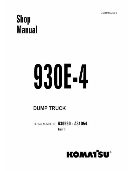 Komatsu 930E - 4 dump truck shop manual - Komatsu manuals - KOMATSU-CEBM023902