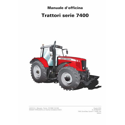 Massey Ferguson 7465, 7475, 7480, 7485, 7490, 7495, 7497, 7499 tractor pdf manual de servicio de taller IT - Massey Ferguson ...