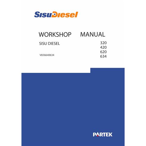 Manual de oficina em pdf do motor diesel AGCO Sisu 320, 420, 620, 634 - AGCO manuais - SISU-V836640634-WM-EN