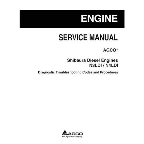 AGCO Shibaura Diesel N3LDI, motor N4LDI manual de servicio en pdf - AGCO manuales - AGCO-79037048A-WSM-EN