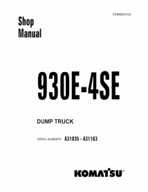 Manuel d'atelier du camion à benne basculante Komatsu 930E-4SE - Komatsu manuels - KOMATSU-CEBM024103