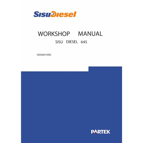 AGCO Sisu 645 motor diesel pdf manual de taller - AGCO manuales - AGCO-V836841000-WSM-EN