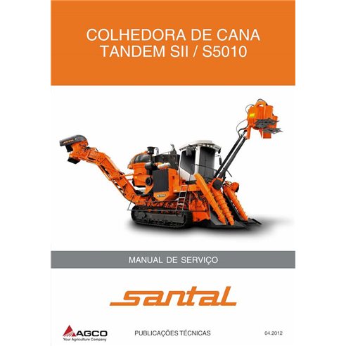 Santal Tandem SII - S5010 récolteuse de canne à sucre pdf manuel d'entretien d'atelier PT - Valtra manuels - VALTRA-19040143-...