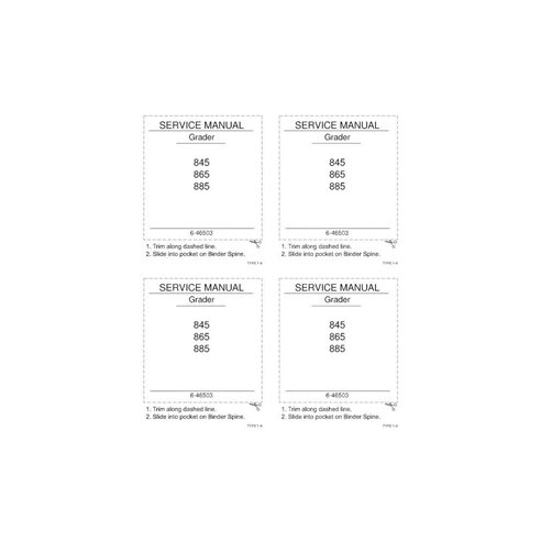 Manual de serviço em pdf da motoniveladora Case 845, 865, 885 - Case manuais - CASE-6-46503-SM-EN