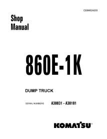 Manuel d'atelier du camion à benne basculante Komatsu 860E-1K - Komatsu manuels - KOMATSU-CEBM024203