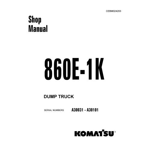 Manual da oficina do caminhão basculante Komatsu 860E-1K - Komatsu manuais - KOMATSU-CEBM024203