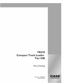 Case TR270 Tier 4B compact track loader pdf parts catalog  - Case manuals - CASE-47606770-PC