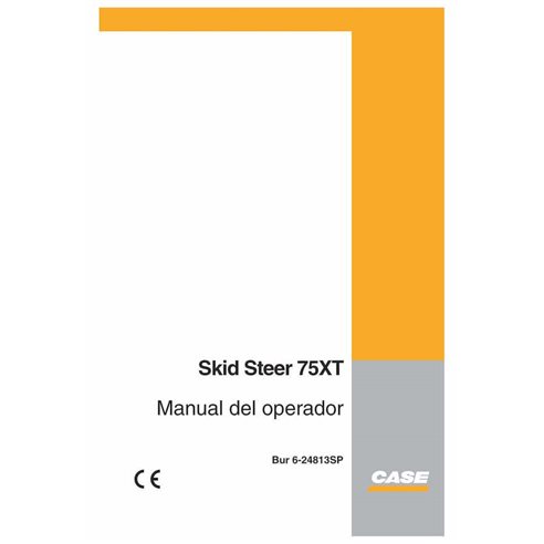 Manual del operador del minicargador Case 75XT pdf ES - Case manuales - CASE-6-24813-SM-ES