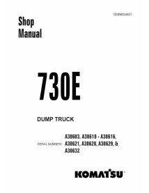 Manuel d'atelier du camion benne Komatsu 730E - Komatsu manuels - KOMATSU-CEBM024401