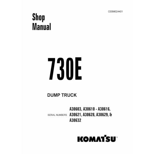 Manual de oficina de caminhão basculante Komatsu 730E - Komatsu manuais - KOMATSU-CEBM024401