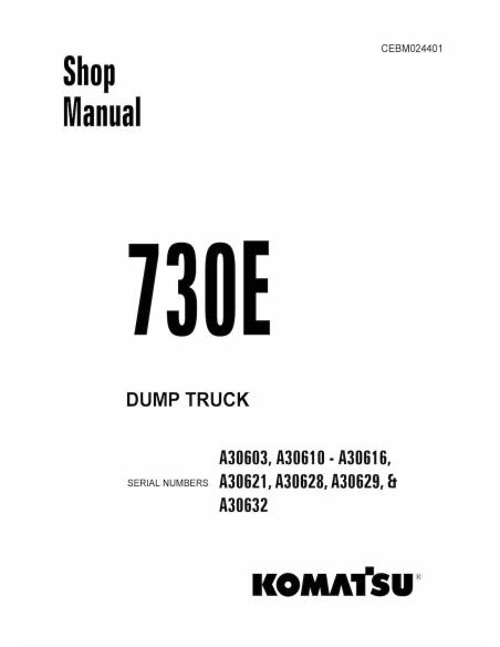 Manual de taller del camión volquete Komatsu 730E - Komatsu manuales - KOMATSU-CEBM024401