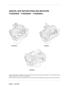 Case F4GE0484E, F4GE0684F, F4HE0684J motor pdf manual de serviço FR - Case manuais - CASE-9-88940-SM-FR