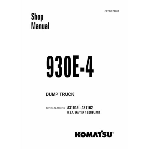 Manuel d'atelier du camion à benne basculante Komatsu 930E-4 - Komatsu manuels