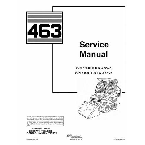 Manual de servicio de la cargadora Bobcat 463