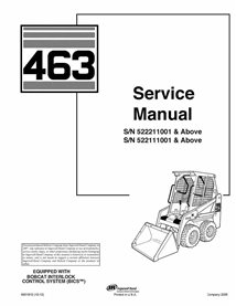 Manual de servicio de la cargadora Bobcat 463