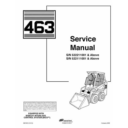 Manual de servicio de la cargadora Bobcat 463