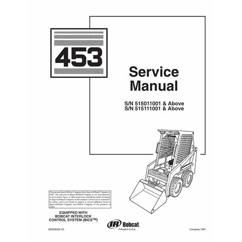 Manual de serviço do carregador Bobcat 453
