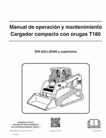 Bobcat T180 cargador compacto de orugas pdf manual de operación y mantenimiento ES