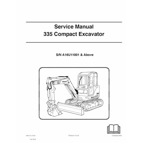 Manual de serviço em pdf da escavadeira compacta Bobcat 335