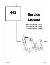 Manual de serviço em pdf da escavadeira compacta Bobcat 442