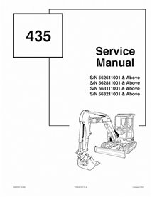 Manual de serviço em pdf da escavadeira compacta Bobcat 435