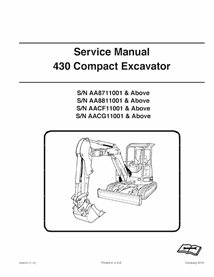 Excavadora compacta Bobcat 430 manual de servicio pdf