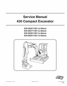 Excavadora compacta Bobcat 430 manual de servicio pdf