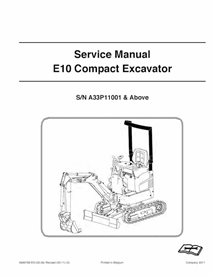 Bobcat E10 compact excavator pdf service manual 