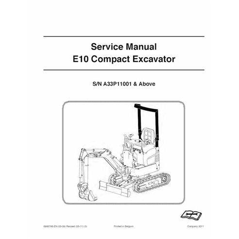 Bobcat E10 compact excavator pdf service manual 