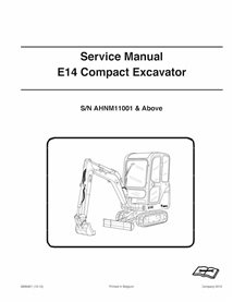 Manual de servicio pdf de la excavadora compacta Bobcat E14